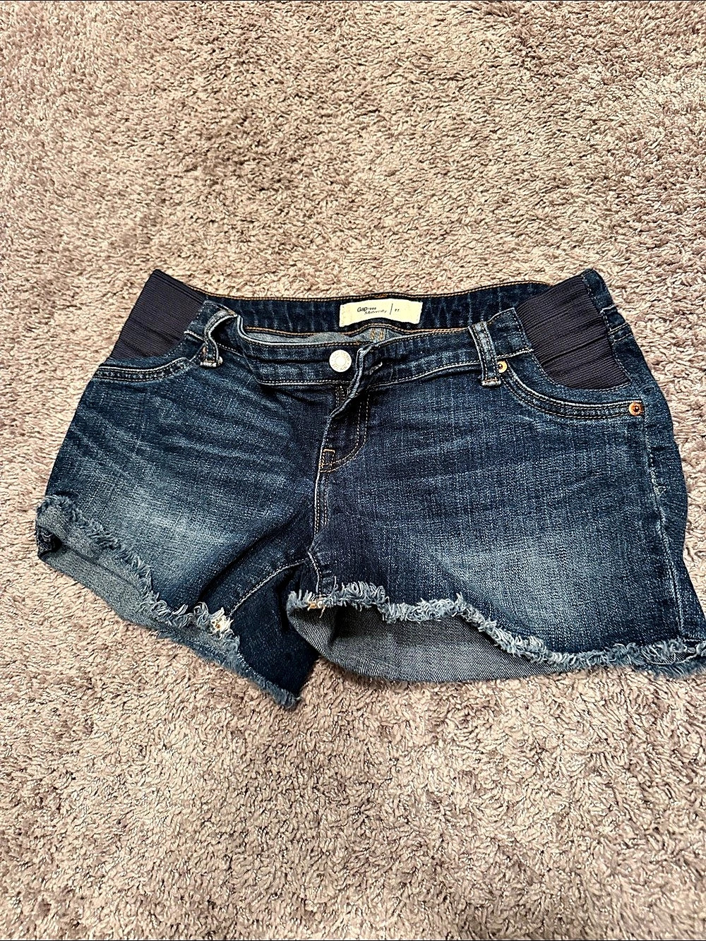 Gap Maternity Denim Jean Shorts Waist 27 Good